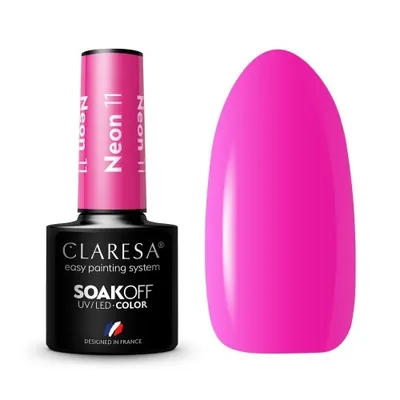 Claresa Neon Soak Off UV/ LED Color (Lakier hybrydowy)