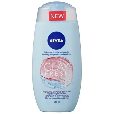 Nivea Clay Fresh, Deep Cleansing Shower Hibiscus & White Sage (Żel pod prysznic z glinką `Hibiskus i biała szałwia`)