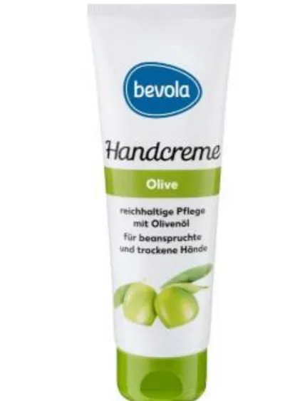 Bevola Handcreme Olive (Krem do rąk do skóry suchej z olejkiem z oliwek)