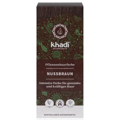 Khadi Herbal Hair Colour, Natural Hazel (Ziołowa farba do koloryzacji włosów `Orzechowy brąz`)