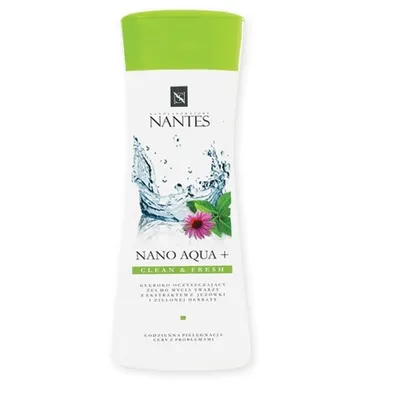 Nantes Nano Aqua + Clean & Fresh, Głęboko oczyszczający żel do mycia twarzy