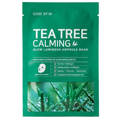 Some by MI Tea Tree Calming Glow Luminous Ampoule Mask (Kojąca maska z wyciągiem z drzewa herbacianego)