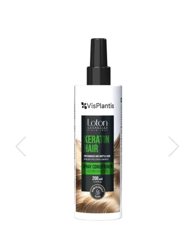 Vis Plantis Loton Professional, Keratin Hair,  Spray Conditioner for Damaged and Brittle hair (Odżywka w sprayu do włosów zniszczonych i łamliwych z keratyną)