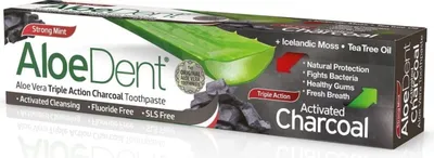 Optima Naturals AloeDent Triple Action Activated Carbon Toothpaste (Pasta do zębów)