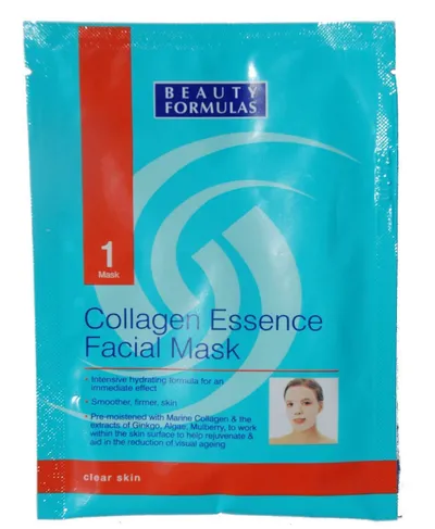 Beauty Formulas Collagen Essence Facial Mask (Kolagenowa maseczka do twarzy)