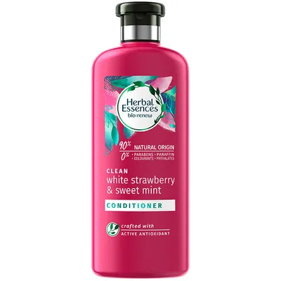 Herbal Essences Bio:renew, Oczyszczająca odżywka do włosów `Biała truskawka i słodka mięta`