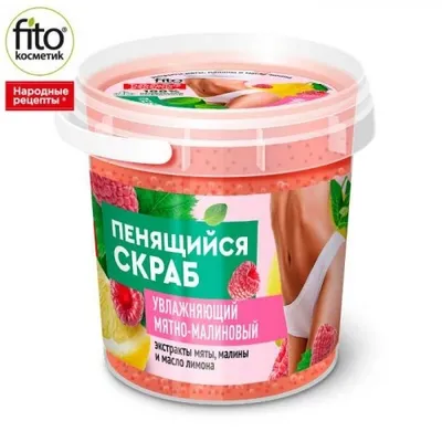 Fitokosmetik Odmładzający peeling musujący do ciała `Mięta i malina`