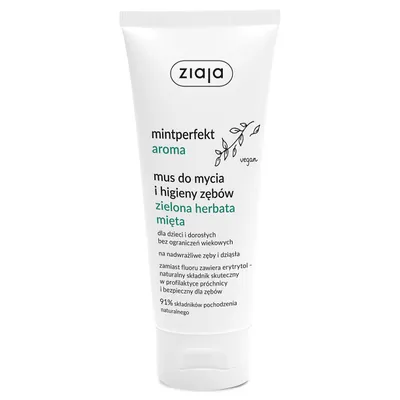 Ziaja Mintperfekt Aroma, Mus do mycia i higieny zębów `Zielona herbata i mięta`