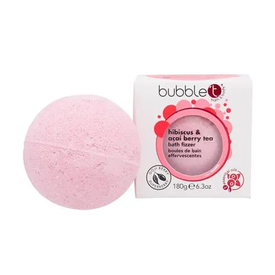 Bubble T Cosmetics Bath Fizzer `Hibiscus & Açai Berry Tea ` (Musująca kula do kąpieli)