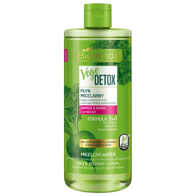 Bielenda Vege detox, Płyn micelarny 'Jarmuż &  burak + prebiotyk'