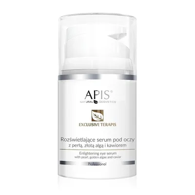Apis Exclusive Terapis, Rozświetlające serum pod oczy z perłą złotą algą i kawiorem