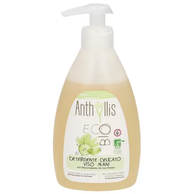 Anthyllis Eco Bio, Detergente Delicato Viso e Mani (Płyn do mycia rąk i twarzy z fitokompleksem z czerwonych winogron)