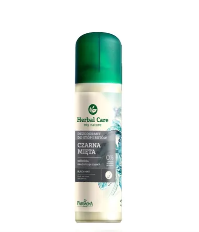 Herbal Care Czarna Mięta, Dezodorant do stóp i butów