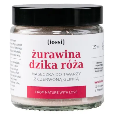 Iossi Maseczka 'Żurawina i dzika róża z czerwoną glinką'