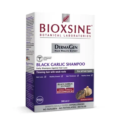 Bioxsine DermaGen, Black Garlic Shampoo (Szampon z ekstraktem z czarnego czosnku przeciw wypadaniu włosów)