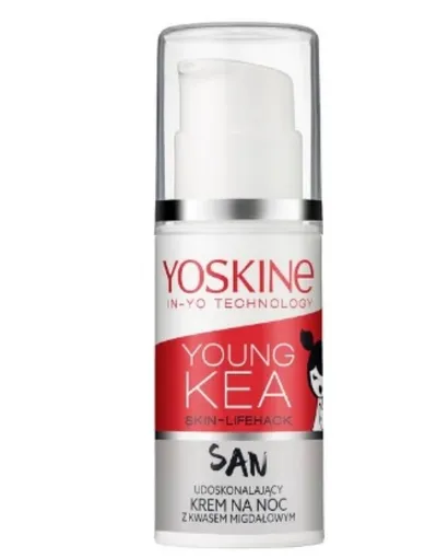 Yoskine Young Kao Skin-Lifehack San, Udoskonalający krem na noc z kwasem migdałowym