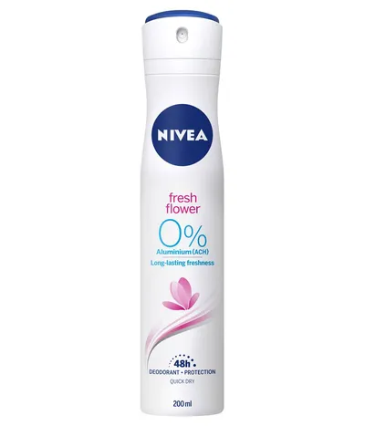 Nivea Fresh Flower, Dezodorant w sprayu 0% soli aluminium