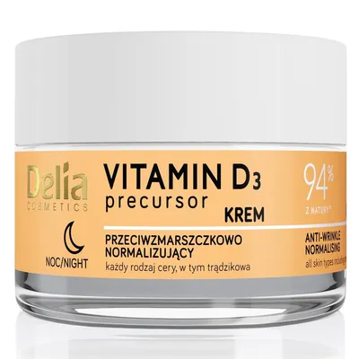Delia Vitamin D3 Precursor, Krem przeciwzmarszczkowo-normalizujący na noc