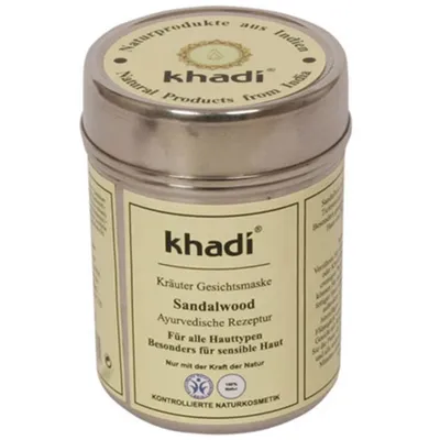 Khadi Herbal Face Mask Sandalwood (Ziołowa maseczka sandałowa na rozszerzone pory, przebarwienia, zaczerwienienia i oparzenia)