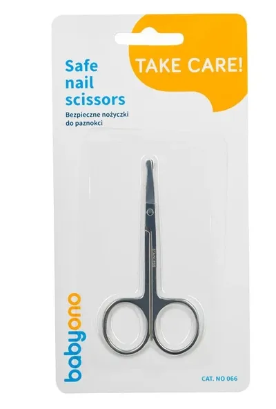 Babyono Safe Nail Scissors 066 (Nożyczki do paznokci z zaokrąglonymi końcówkami)