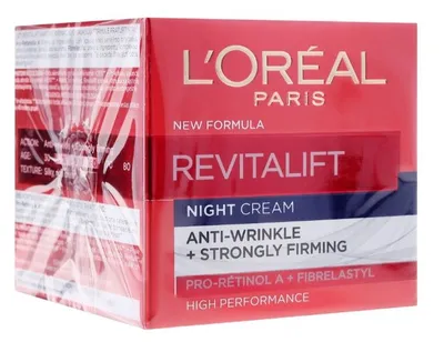 L'Oreal Paris Revitalift, Anti-wrinkle + Firming Night Cream (Krem przeciwzmarszczkowy + ujędrniający na noc 40+)
