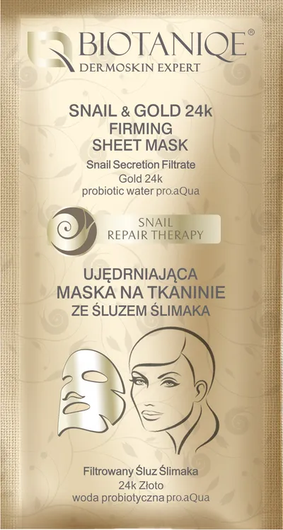 Biotaniqe Terapia Śluzem Ślimaka, Ujędrniająca maska na tkaninie