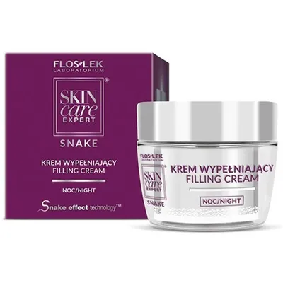 Floslek Skin Care Expert Snake, Krem wypełniający na noc