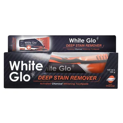 White Glo Charcoal Deep Stain Remover, Activated Charcoal Whitening Toothpaste (Wybielająca pasta do zębów z węglem aktywnym)