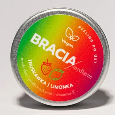 Bracia Mydlarze Peeling do ust `Truskawka i limonka`