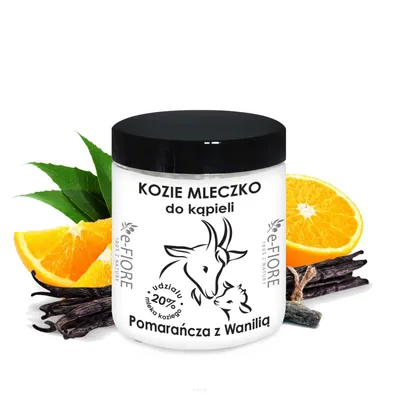 e-Fiore Kozie mleczko do kąpieli `Pomarańcza z wanilią`