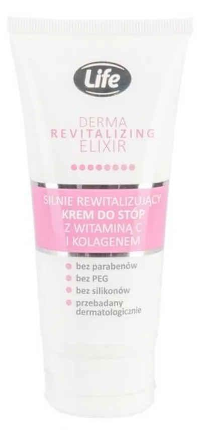 Life Derma Revitalizing Elixir, Silnie rewitalizujący krem do stóp `Witamina C i kolagen`