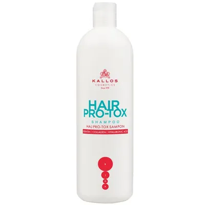 Kallos KJMN, Hair Pro-tox, Szampon z keratyną, kolagenem i kwasem hialuronowym