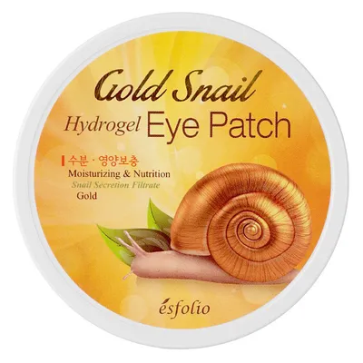 Esfolio Gold Snail Hydrogel Eye Patch (Hydrożelowe płatki pod oczy z filtratem ze śluzu ślimaka)