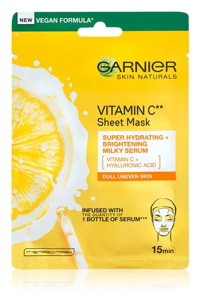 Garnier Skin Naturals, Vitamin C Sheet Mask (Maska nawilżająca i rozświetlająca na tkaninie (stara wersja))