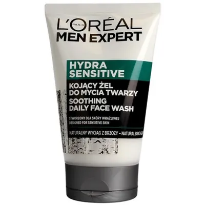 L'Oreal Paris Men Expert, Hydra Sensitive, Soothing Daily Face Wash (Żel myjący do twarzy z wyciągiem z brzozy do skory wrażliwej)