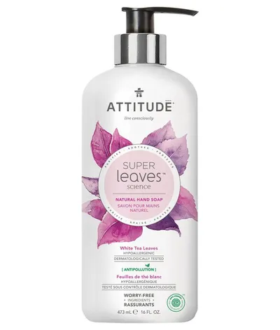 Attitude Super Leaves, White Tea Hand Soap (Mydło w płynie z białą herbatą)