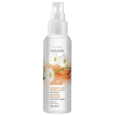 Avon Naturals, Delicate, Almond & Lily of the Valley, Scented Spritz (Pachnąca mgiełka `Migdały i konwalia`)
