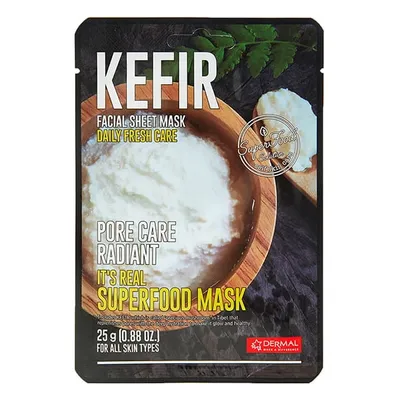 Dermal Korea It's Real Superfood Kefir Mask (Maseczka w płachcie z ekstraktem z ziaren kefiru)