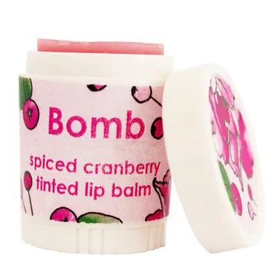 Bomb Cosmetics Spiced Cranberry, Moisturizing Lip Balm (Balsam do ust)