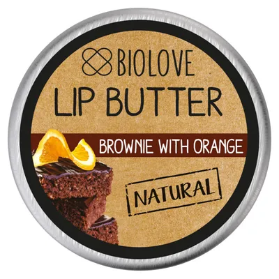 Biolove Brownie with Orange, Lip Butter (Masełko do ust `Brownie z pomarańczą`)