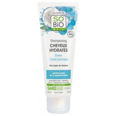 SO'BiO Etic Shampooing Cheveux Hydratés (Nawilżający szampon `Kokos i kwas hialuronowy`)