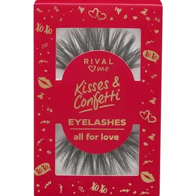 Rival Loves Me Kisses & Confetti, Lashes 01 All for Love (Sztuczne rzęsy)