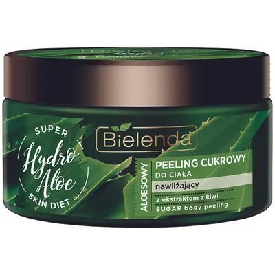 Bielenda Super Skin Diet, Aloesowy peeling cukrowy do ciała ` Hydro Aloe`