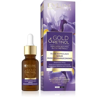 Eveline Cosmetics Gold & Retinol, Silnie napinające serum przeciwzmarszczkowe