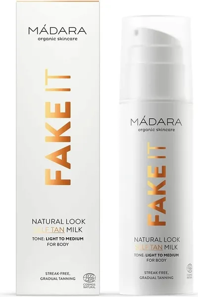 Madara Organic Skincare Fake It, Self Tan Milk (Samoopalające mleczko do ciała)