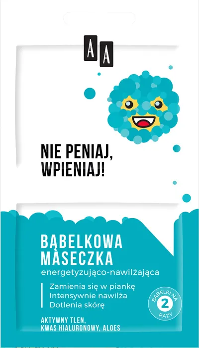 AA Emoji, Bąbelkowa maseczka energetyzująco-nawilżająca `Nie peniaj wpieniaj!`