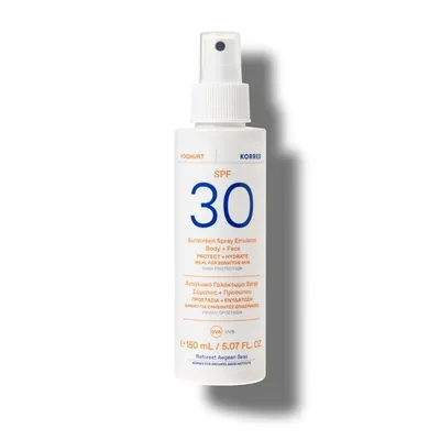 Korres Yoghurt Sunscreen Spray Emulsion Body + Face SPF30 (Emulsja ochronna do ciała i twarzy SPF30)