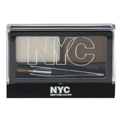 N.Y.C. Browser Brush-on Brow Powder with Grooming Wax and Tweezers (Zestaw do stylizacji brwi)