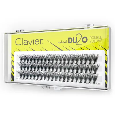Clavier Natural DU2O Double Volume, Kępki rzęs 12  mm