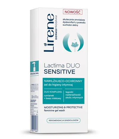 Lirene Dermoprogram Lactima DUO Sensitive, Nawilżająco - ochronny żel do higieny intymnej